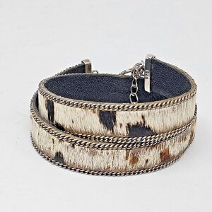 SILPADA MOUNTAINSIDE WRAP BRACELET GENUINE LEATHER & COWHIDE